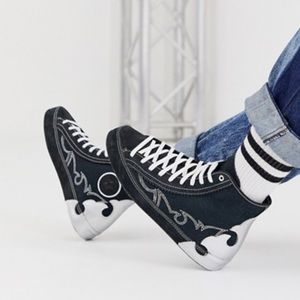 converse white western sasha hi sneakers